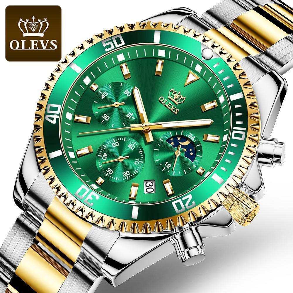 Relógio Casual Masculino OLEVS - Aço inoxidável - Elegante