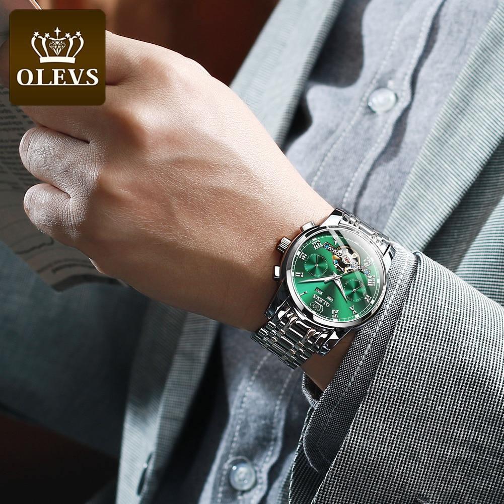 Relógio Casual Masculino OLEVS Premium - Aço inoxidável - Elegante