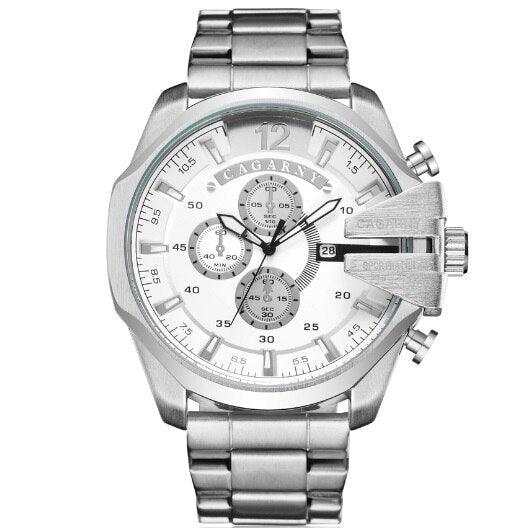 Relógio Casual Masculino Golden Steel Men - Elegante