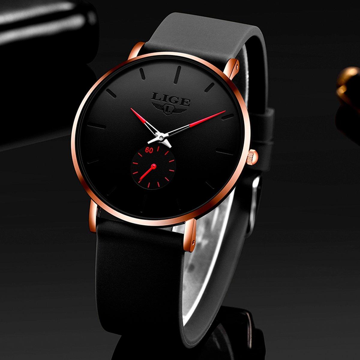 Relógio Minimalista em Aço Inoxidável – Elegance Black - Elegante