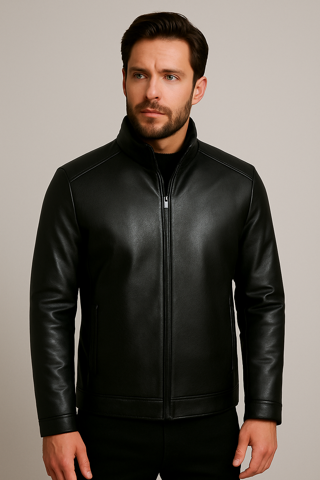 Jaqueta Masculina de Couro