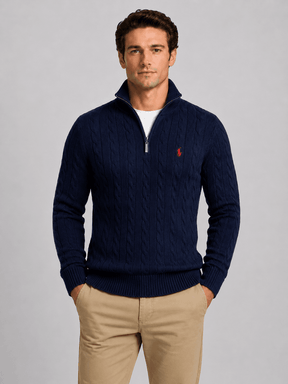 Suéter Ralph Lauren Masculino Trançado Zíper