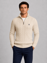 Suéter Ralph Lauren Masculino Trançado Zíper