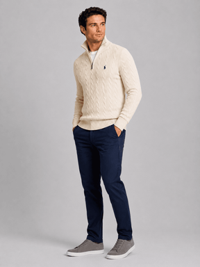 Suéter Ralph Lauren Masculino Trançado Zíper