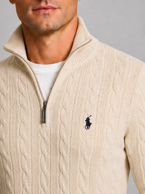 Suéter Ralph Lauren Masculino Trançado Zíper