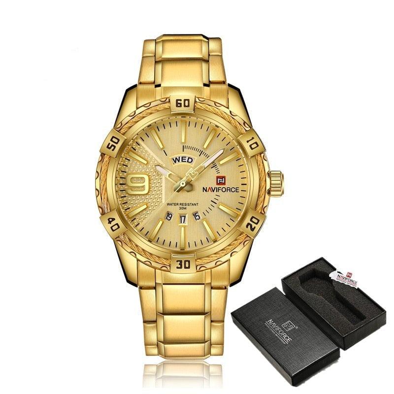 Relógio Casual Masculino Luxury Gold - Original - Elegante