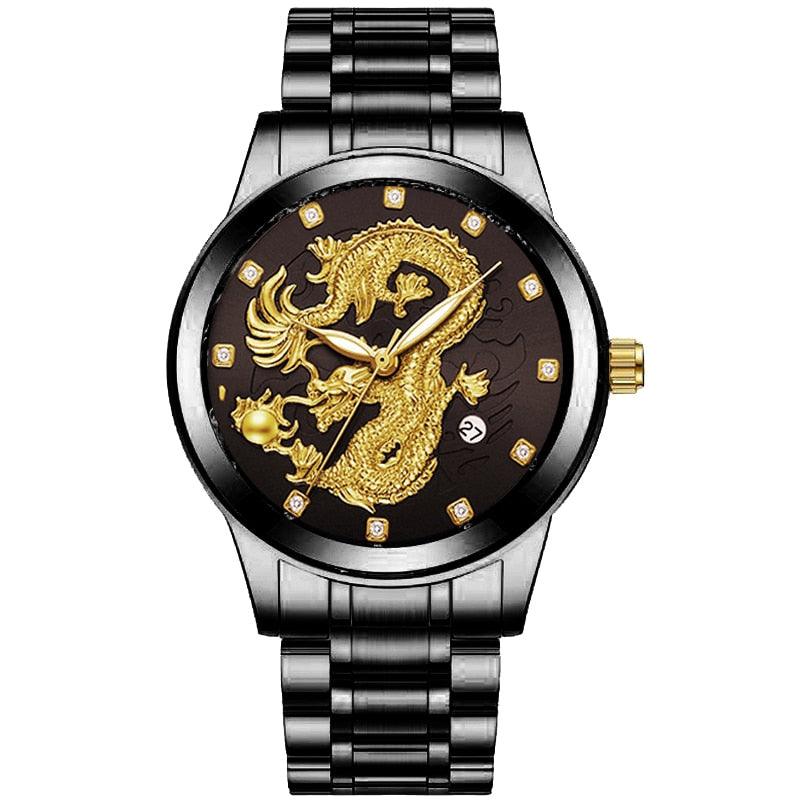 Relógio Dragon Gold - Elegante