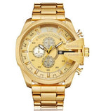 Relógio Casual Masculino Golden Steel Men - Elegante