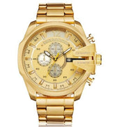 Relógio Casual Masculino Golden Steel Men - Elegante