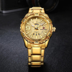 Relógio Casual Masculino Luxury Gold - Original - Elegante