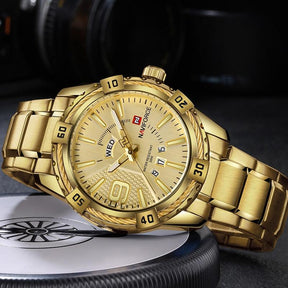 Relógio Casual Masculino Luxury Gold - Original - Elegante