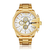Relógio Casual Masculino Golden Steel Men - Elegante