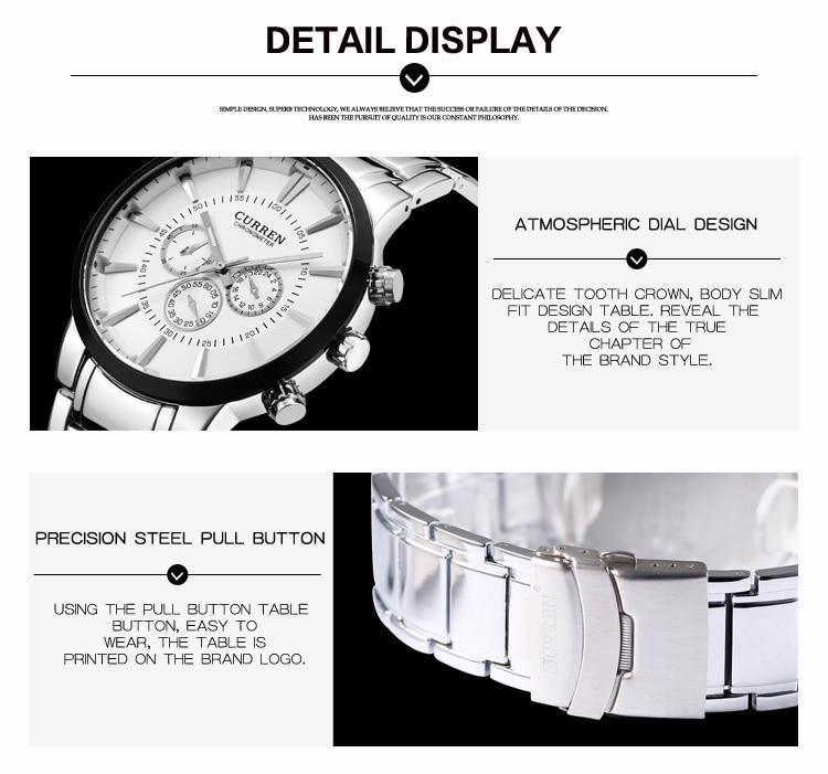 Relógio Casual Masculino Quartzo - Elegante