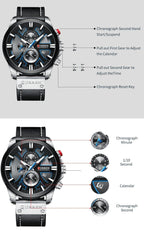 Relógio Casual Masculino Chronograph - Elegante